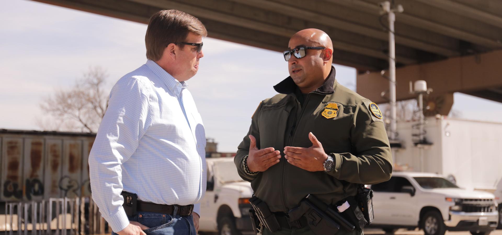 Strong with Border Patrol Agent