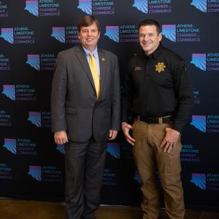 Rep. Dale Strong with Limestone County Sheriff Joshua McLaughlin
