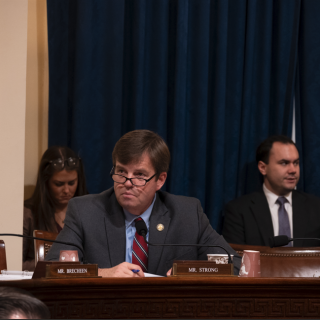 Rep. Strong at Hearing