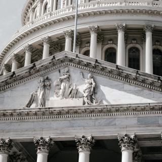 Frieze on the front of the United States Capitol Building