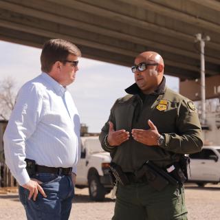 Strong with Border Patrol Agent